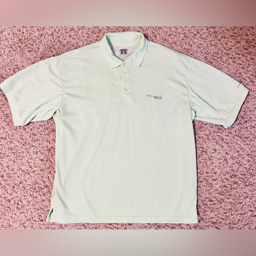 Columbia Men's Light Green Polo Shirt